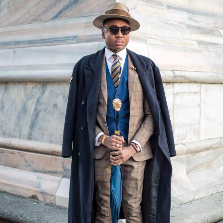 ομπρέλα | PASOTTI 479fa oxf-8 w37pb - μπλε ομπρέλα με χρυσή λαβή λιονταριού 2N6B823 άνδρες